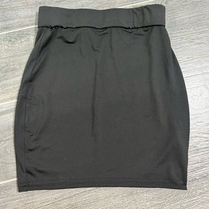 Black mini skirt